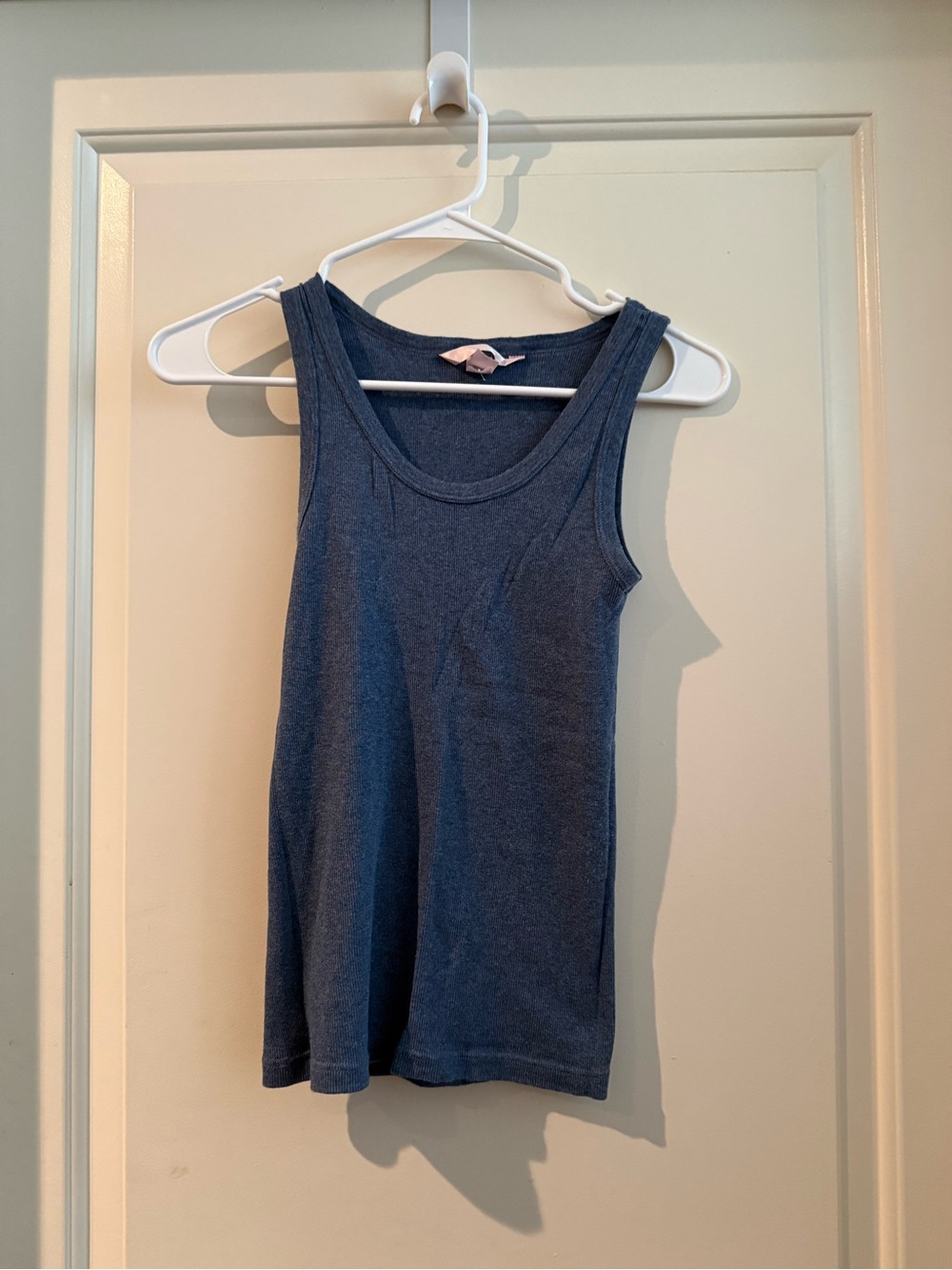90s Victoria's Secret Dark Blue Ribbed Tank Top